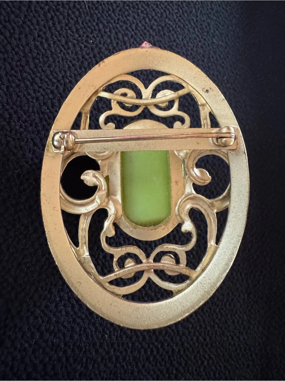 Vintage Gold Openwork Victorian Revival Brooch